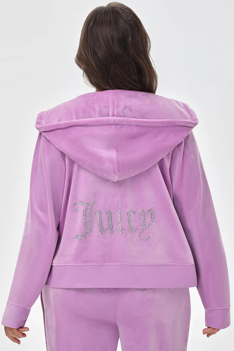 Plus-Size OG Big Bling Velour Hoodie sold by Juicy Couture