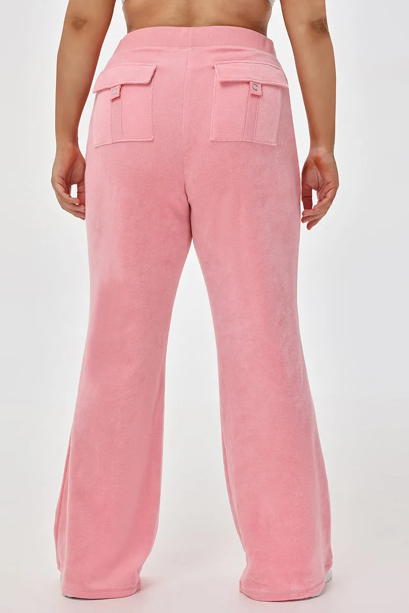 Plus-Size Crown Heritage Cotton Velour Track Pants sold by Juicy Couture