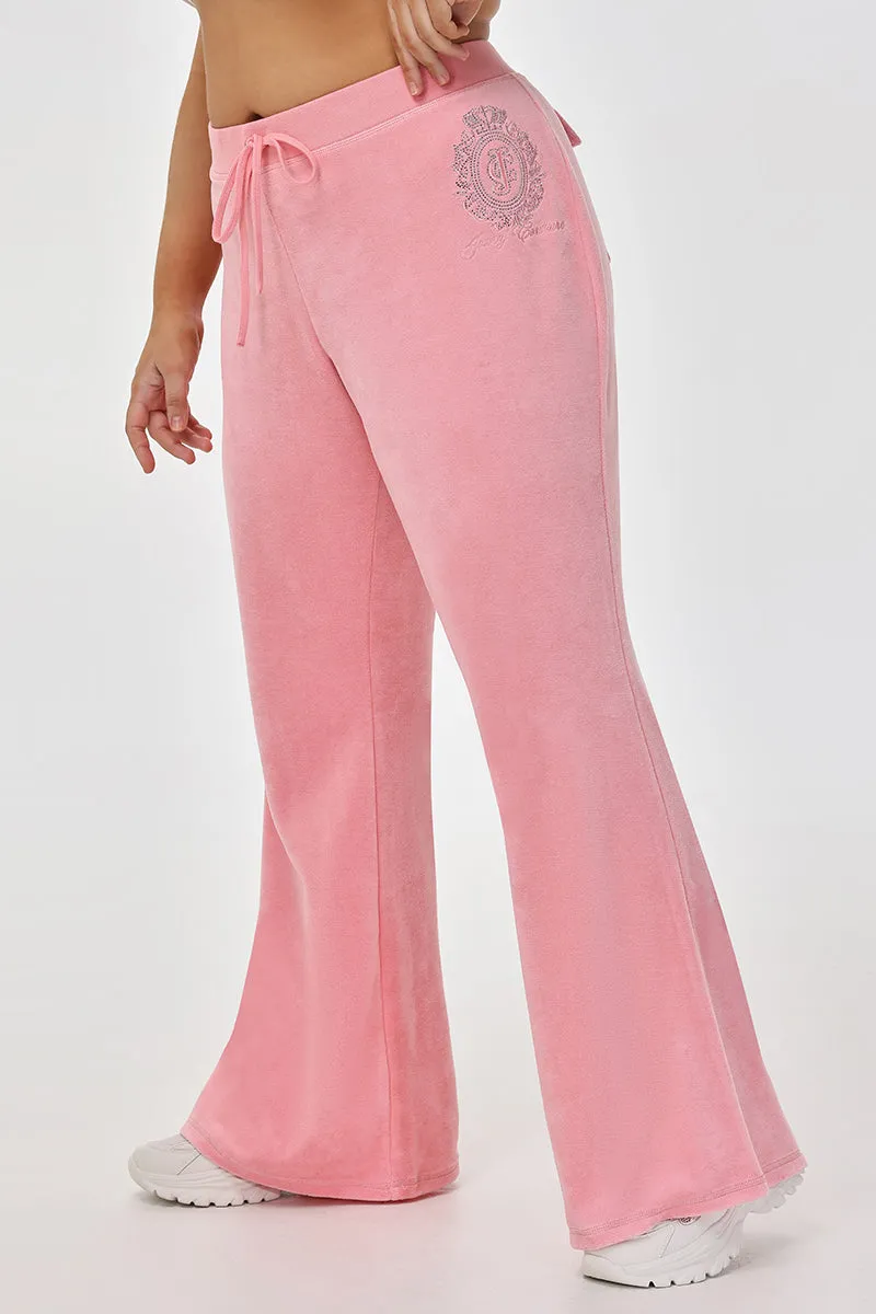 Plus-Size Crown Heritage Cotton Velour Track Pants sold by Juicy Couture product image thumbnail 2