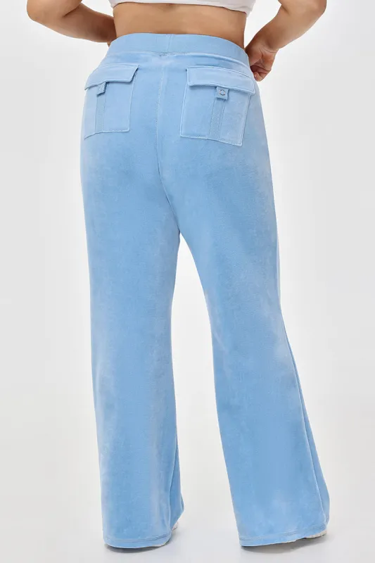 Plus-Size Crown Heritage Cotton Velour Track Pants sold by Juicy Couture