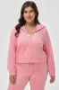 Plus-Size Crown Heritage Cotton Velour Hoodie sold by Juicy Couture