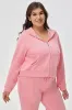 Plus-Size Crown Heritage Cotton Velour Hoodie sold by Juicy Couture
