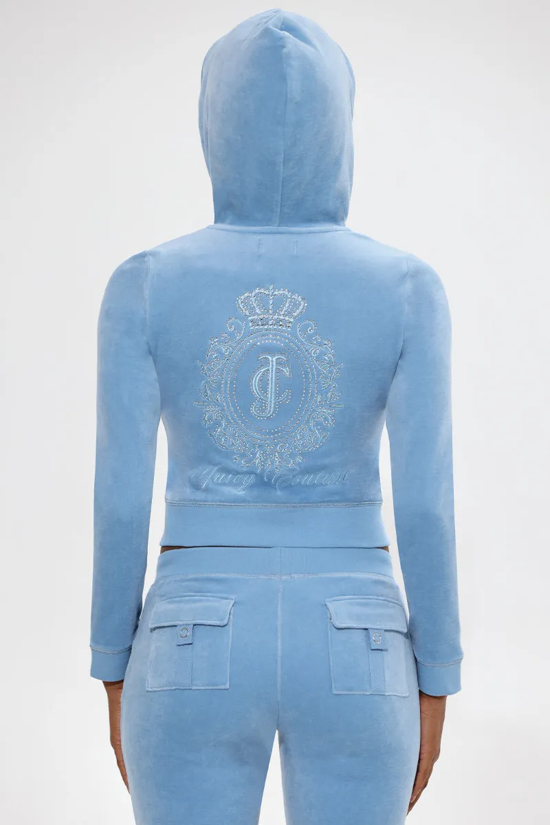 Crown Heritage Cotton Velour Hoodie sold by Juicy Couture product image thumbnail 2