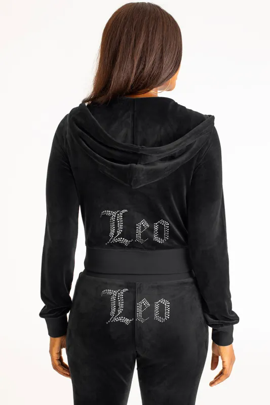 Leo Big Bling Velour Hoodie sold by Juicy Couture