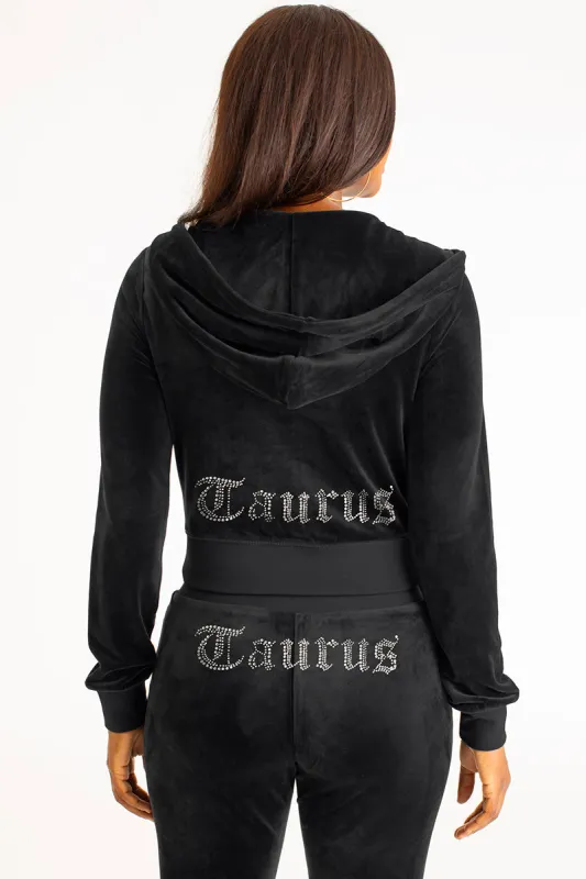 Taurus Big Bling Velour Hoodie sold by Juicy Couture