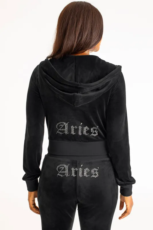 Aries Big Bling Velour Hoodie sold by Juicy Couture