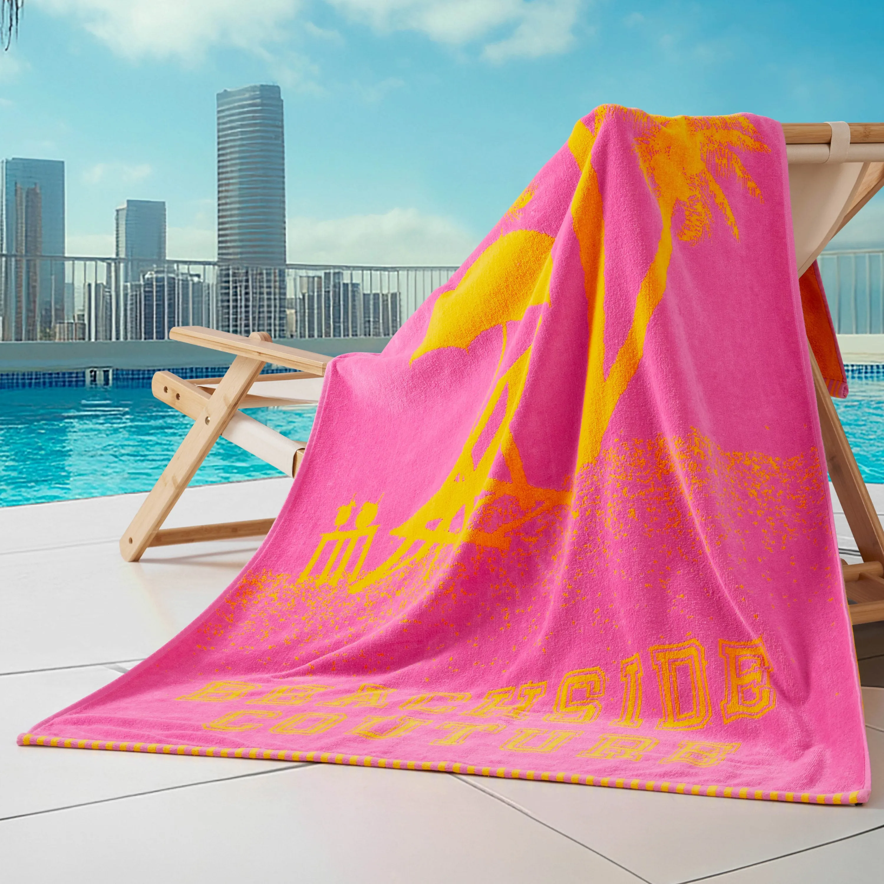 Pink Beachside Couture Cotton Beach Towel sold by Juicy Couture product image thumbnail 3