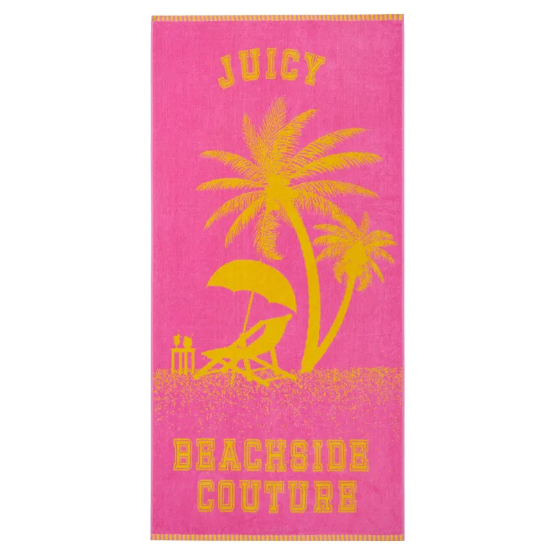 Pink Beachside Couture Cotton Beach Towel sold by Juicy Couture