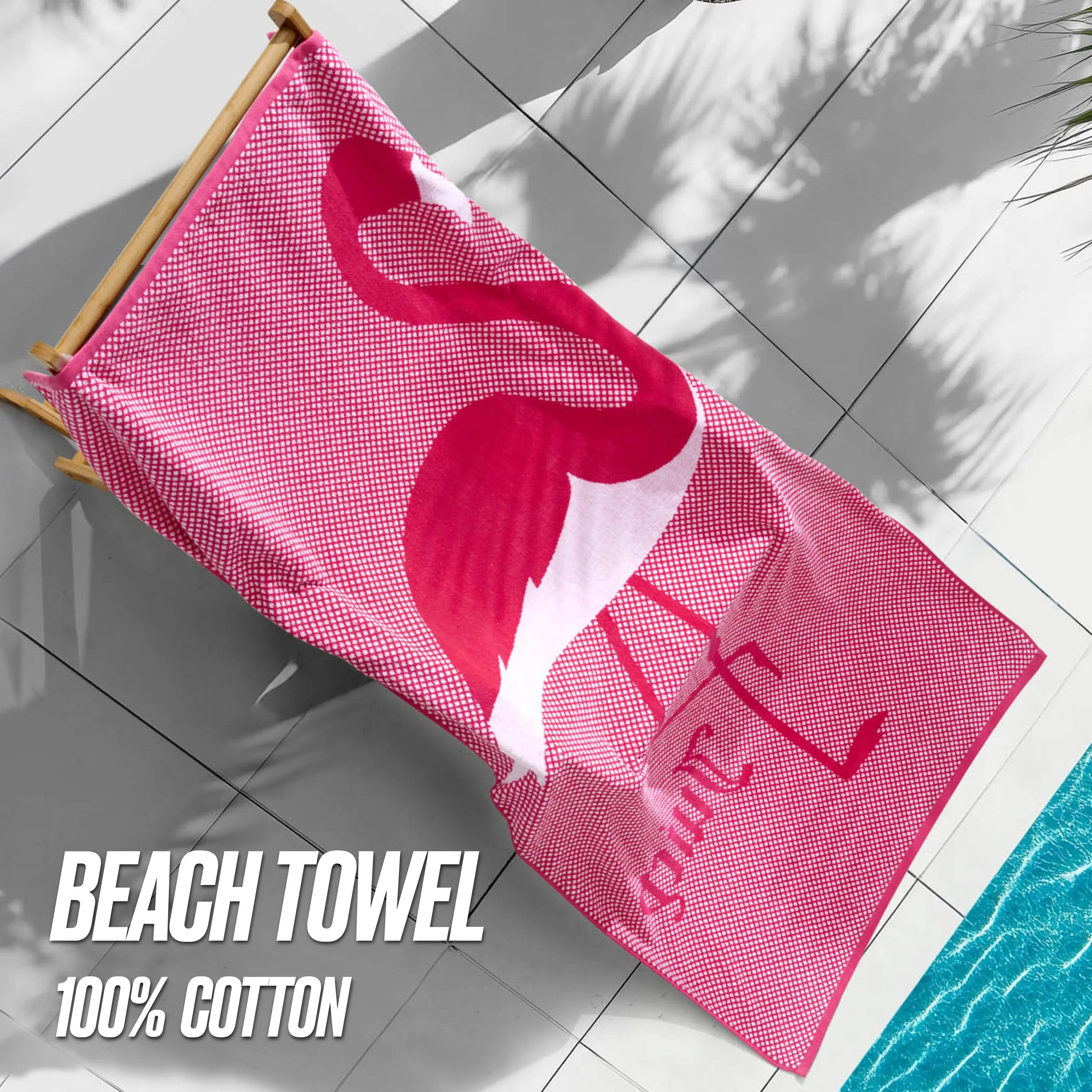Pink Flamingo Cotton Beach Towel sold by Juicy Couture product image thumbnail 5