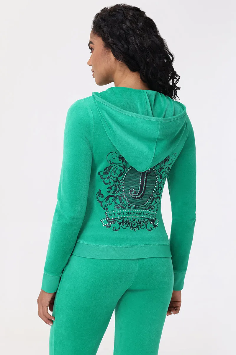 Heritage Graphic Cotton Velour Hoodie sold by Juicy Couture product image thumbnail 2