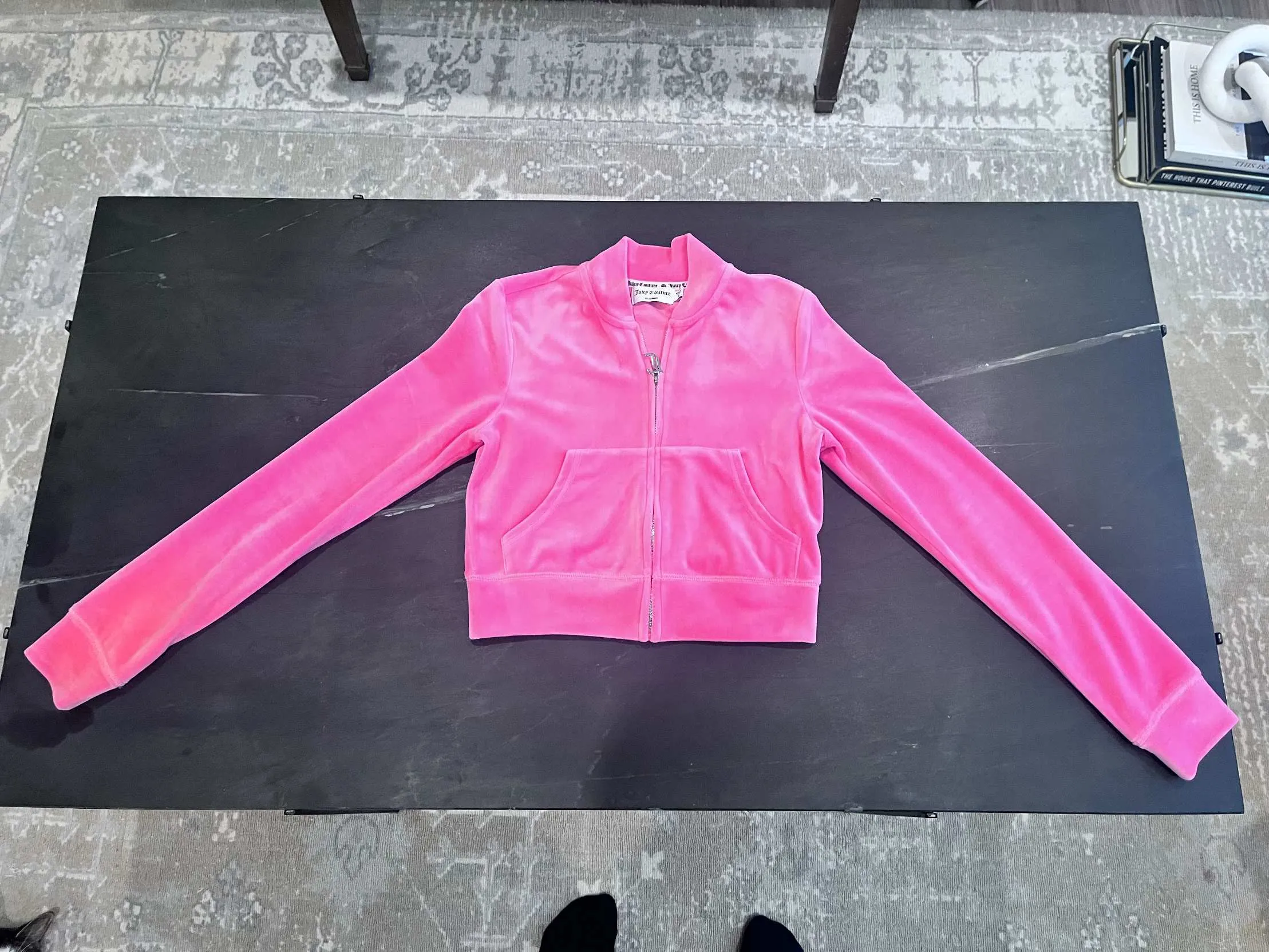 Monogram Cropped Velour Bomber Jacket—REJUICED sold by Juicy Couture