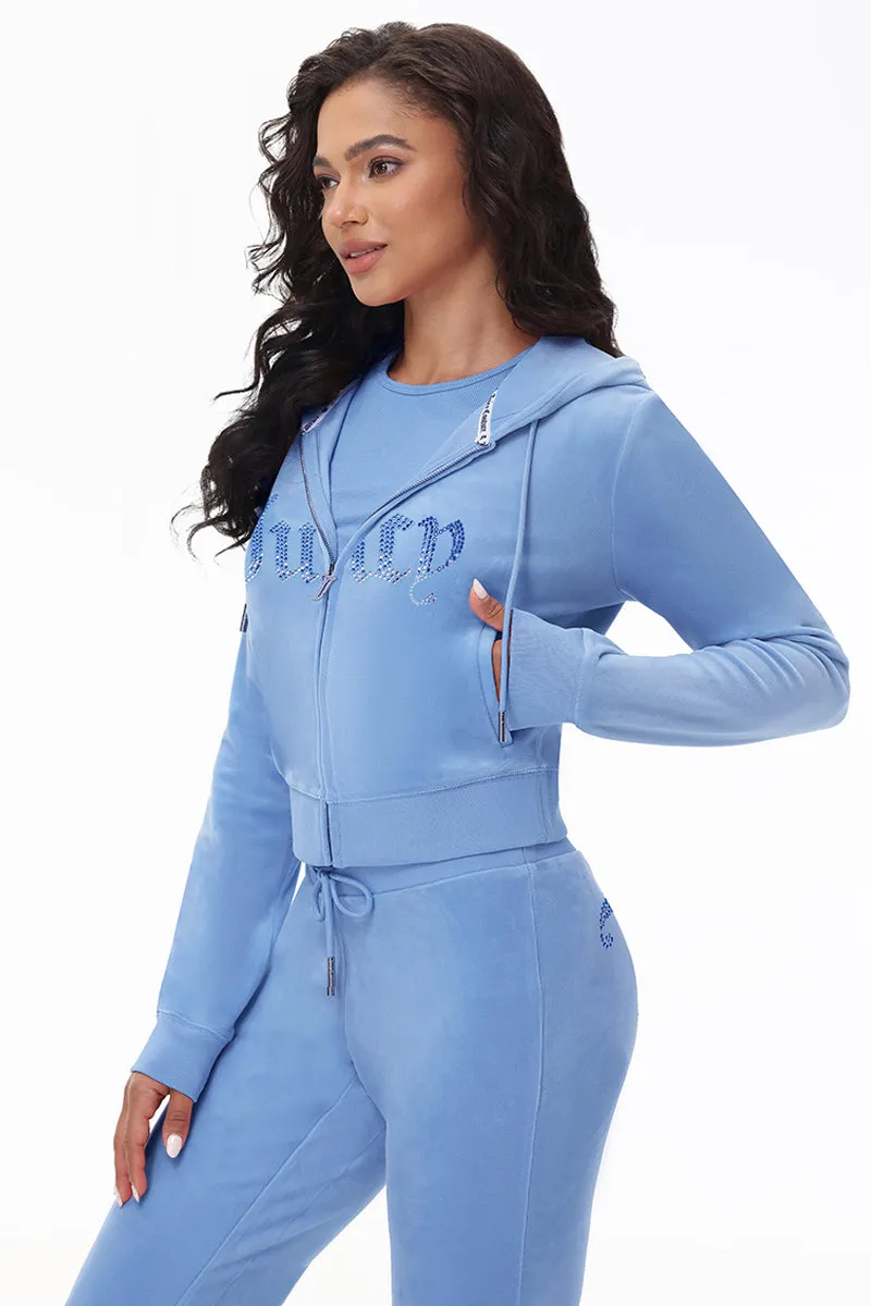 Front Ombre Big Bling Velour Hoodie sold by Juicy Couture product image thumbnail 2