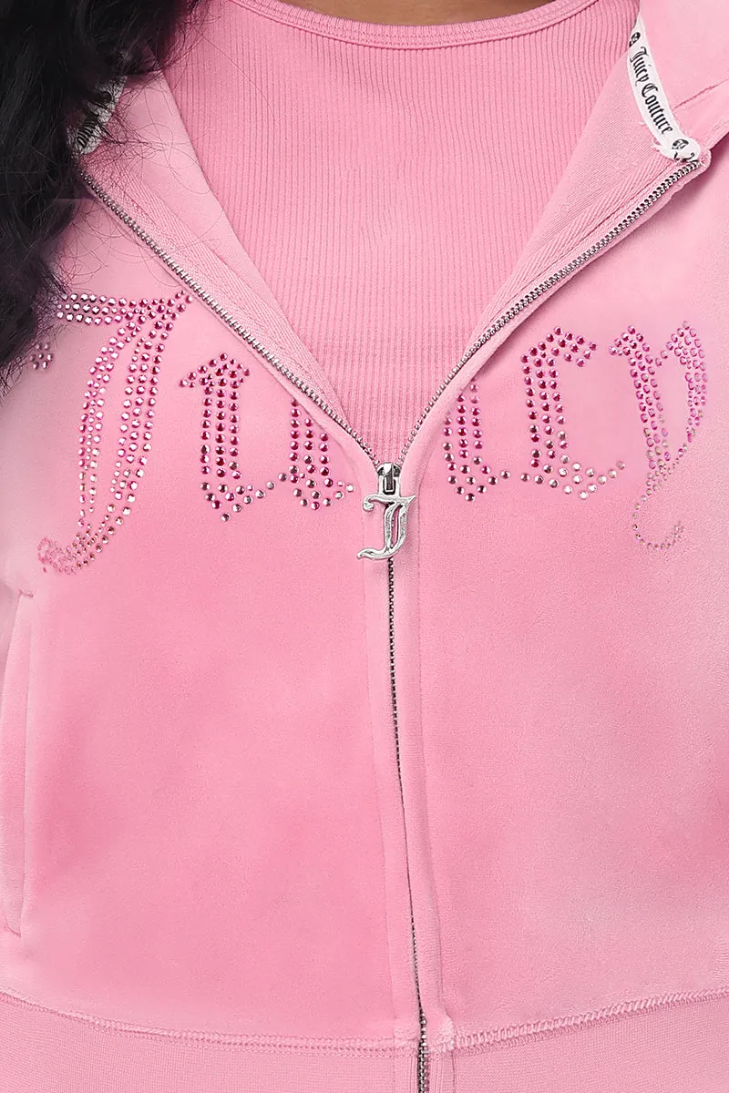 Front Ombre Big Bling Velour Hoodie sold by Juicy Couture product image thumbnail 4