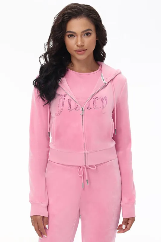 Front Ombre Big Bling Velour Hoodie sold by Juicy Couture