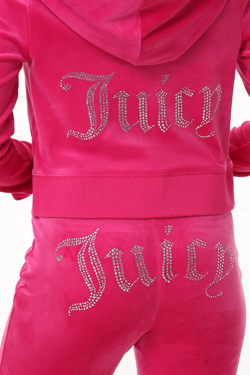 Custom Initial OG Big Bling Velour Hoodie sold by Juicy Couture product image thumbnail 3