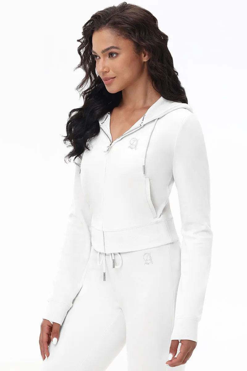 Custom Initial OG Big Bling Velour Hoodie sold by Juicy Couture