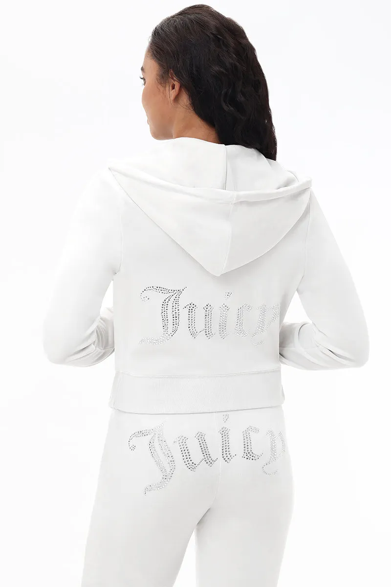 Custom Initial OG Big Bling Velour Hoodie sold by Juicy Couture product image thumbnail 2