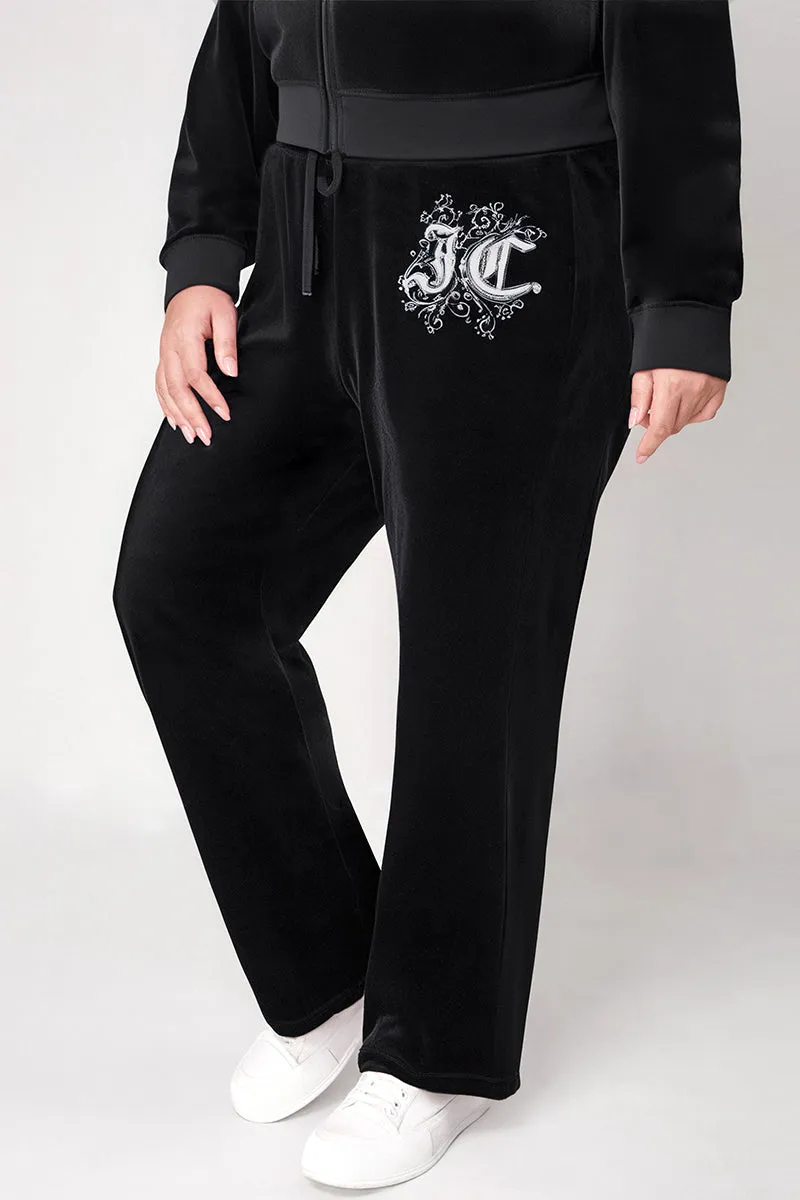 Plus-Size Monogram Heritage Cotton Velour Track Pants sold by Juicy Couture product image thumbnail 3