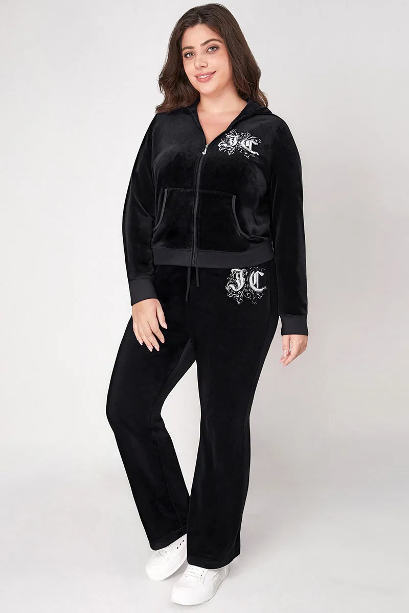 Plus-Size Monogram Heritage Cotton Velour Track Pants sold by Juicy Couture product image thumbnail 5