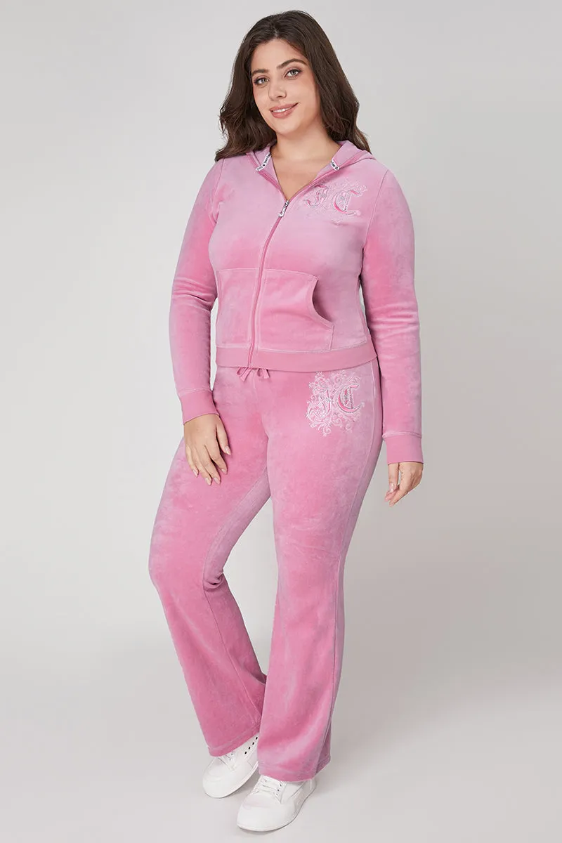 Plus-Size Monogram Heritage Cotton Velour Hoodie sold by Juicy Couture product image thumbnail 5