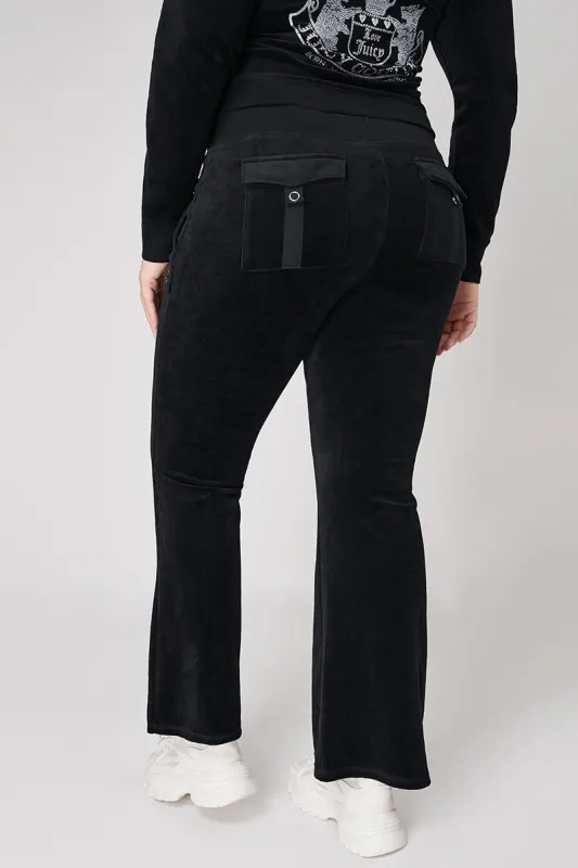 Plus-Size Hollywood Scottie Snap Pocket Cotton Velour Track Pants sold by Juicy Couture