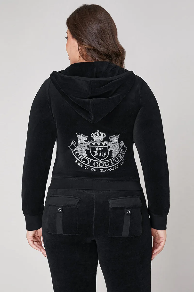 Plus-Size Scottie Cotton Velour Hoodie sold by Juicy Couture