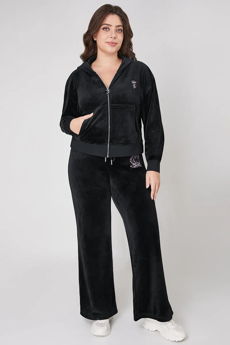 Plus-Size Relaxed Velour Zip Hoodie sold by Juicy Couture product image thumbnail 5