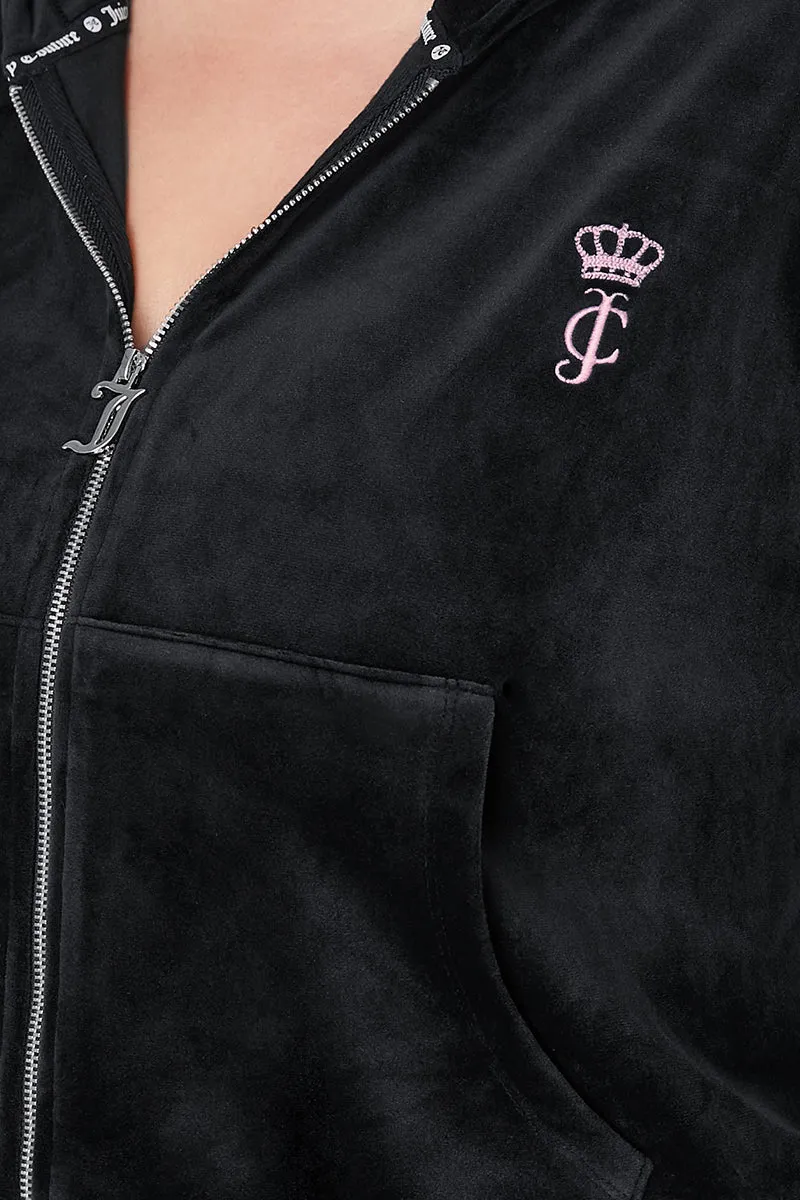 Plus-Size Relaxed Velour Zip Hoodie sold by Juicy Couture product image thumbnail 3