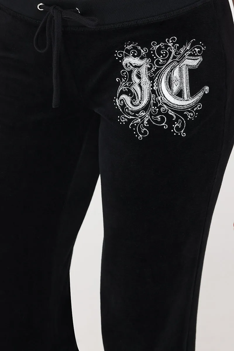 Monogram Heritage Cotton Velour Track Pants sold by Juicy Couture product image thumbnail 3