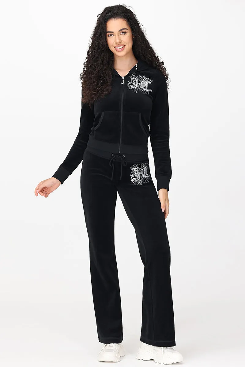 Monogram Heritage Cotton Velour Track Pants sold by Juicy Couture product image thumbnail 5