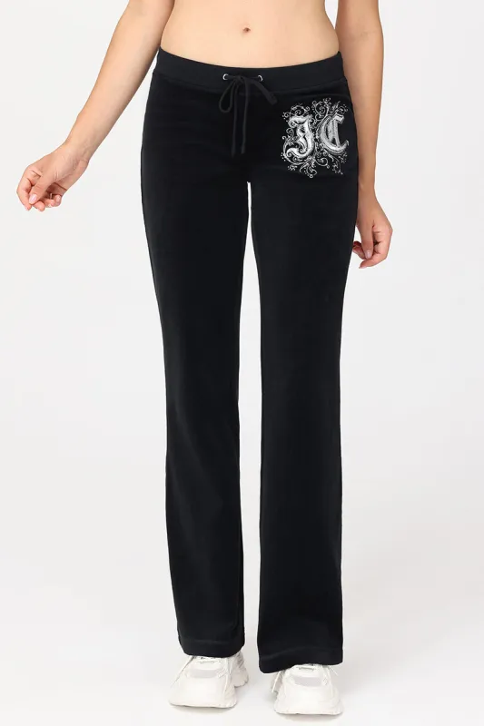 Monogram Heritage Cotton Velour Track Pants sold by Juicy Couture