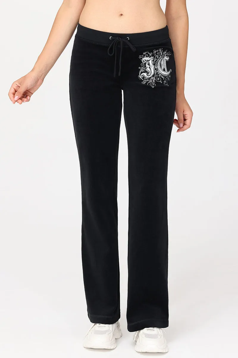 Monogram Heritage Cotton Velour Track Pants sold by Juicy Couture