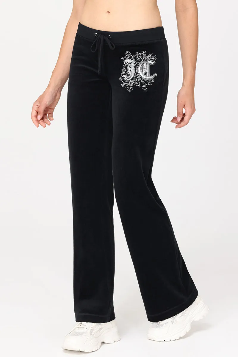 Monogram Heritage Cotton Velour Track Pants sold by Juicy Couture product image thumbnail 4