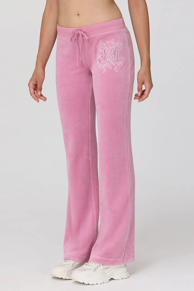 Monogram Heritage Cotton Velour Track Pants sold by Juicy Couture product image thumbnail 4