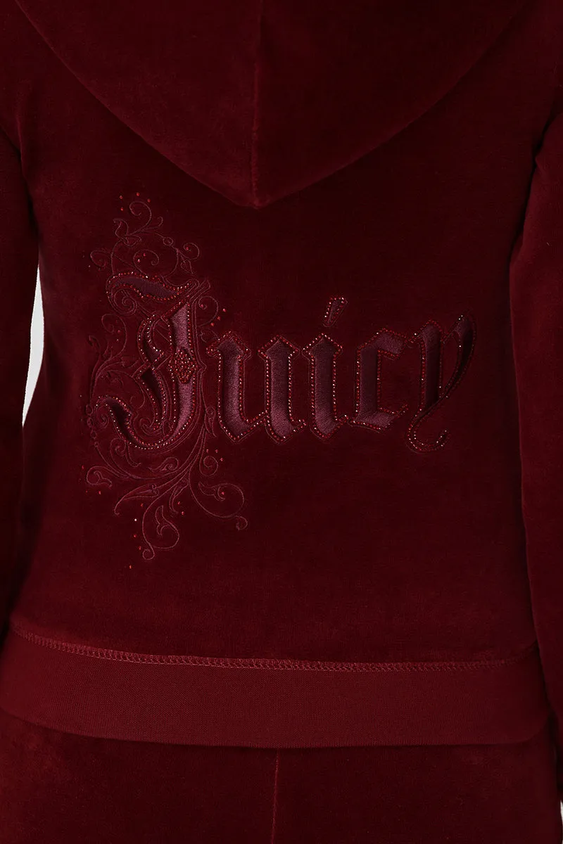 Monogram Heritage Cotton Velour Hoodie sold by Juicy Couture product image thumbnail 3