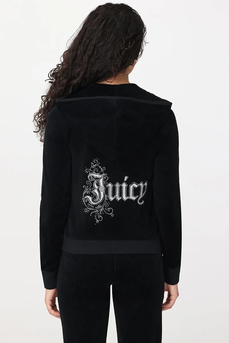Monogram Heritage Cotton Velour Hoodie sold by Juicy Couture product image thumbnail 2