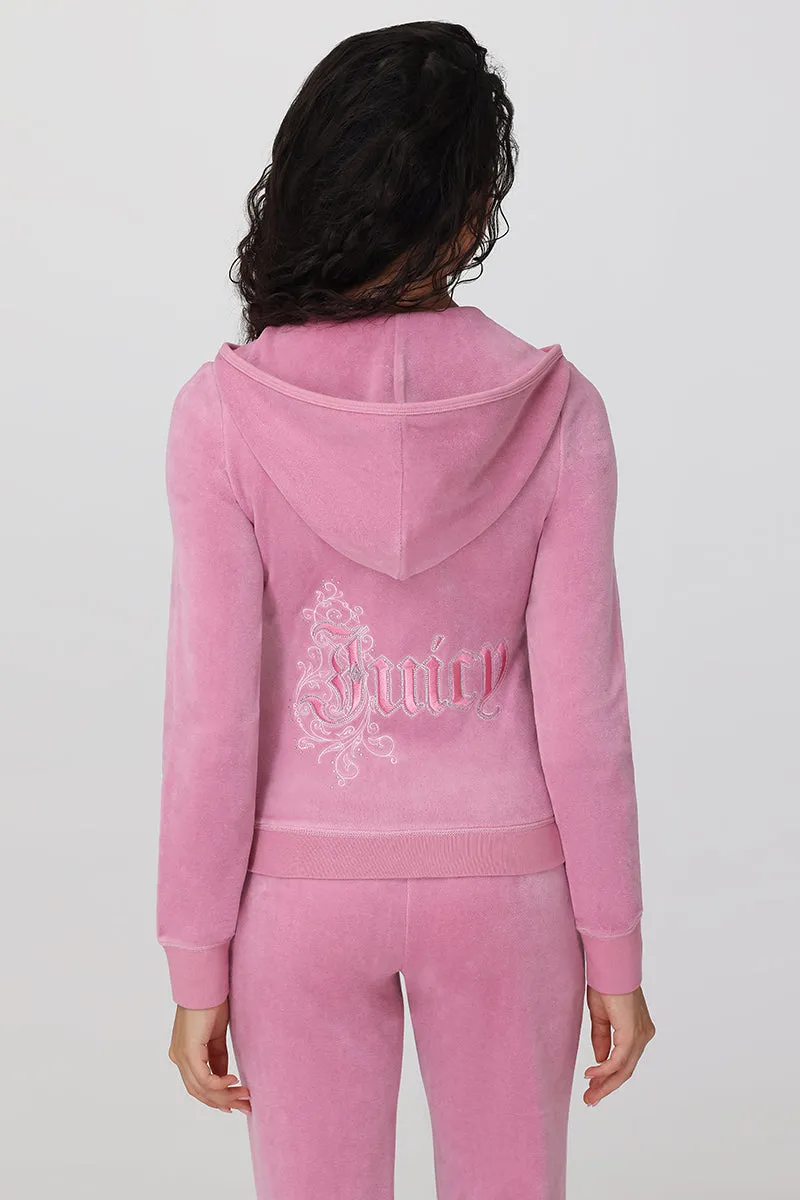 Monogram Heritage Cotton Velour Hoodie sold by Juicy Couture product image thumbnail 2