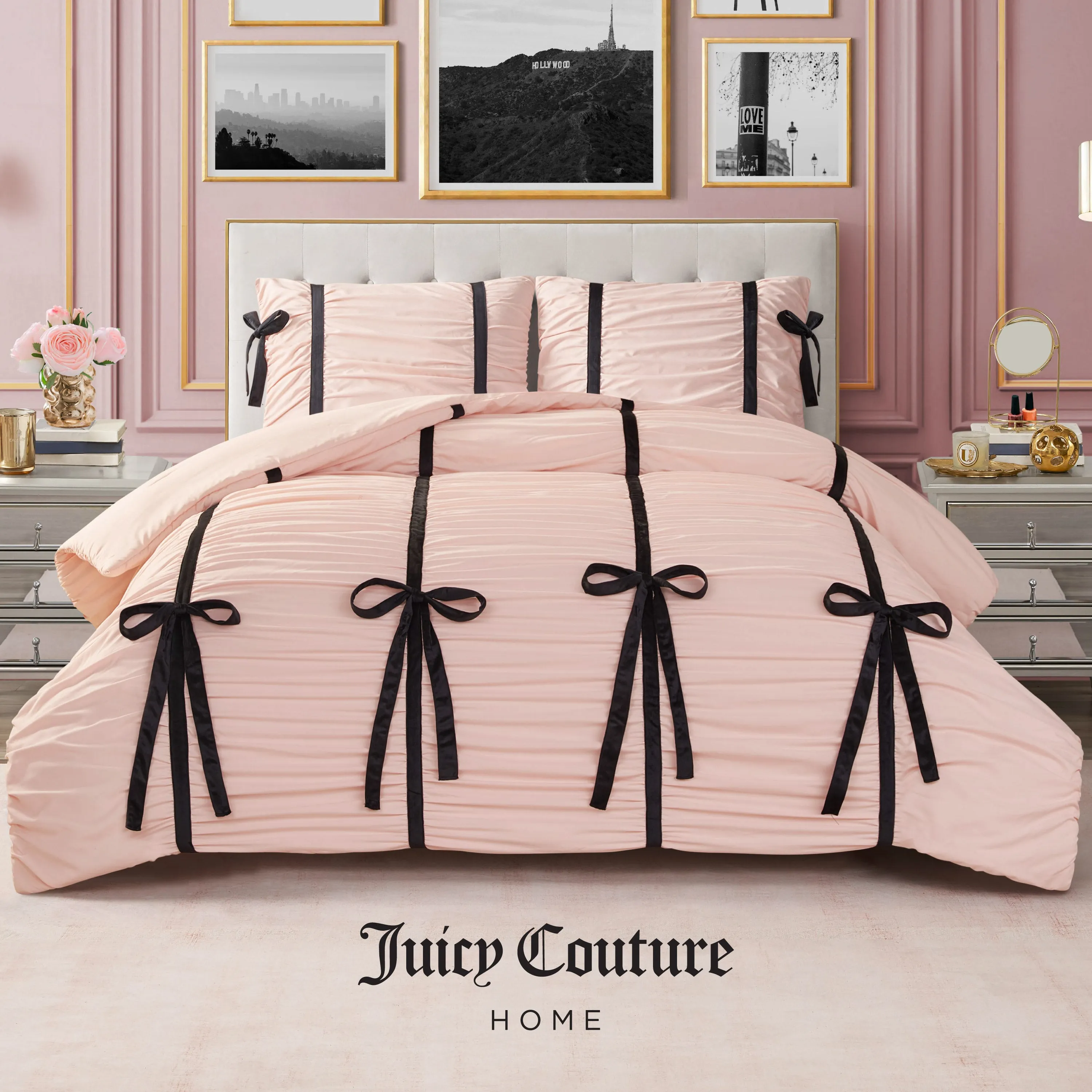 Amelie Bows Ruched Comforter Set sold by Juicy Couture