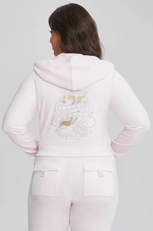 Plus-Size Thirty Flirty and Juicy Velour Hoodie sold by Juicy Couture