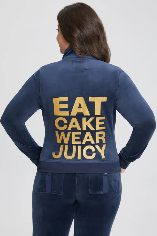 Plus-Size Eat Cake Wear Juicy Mockneck Jacket sold by Juicy Couture
