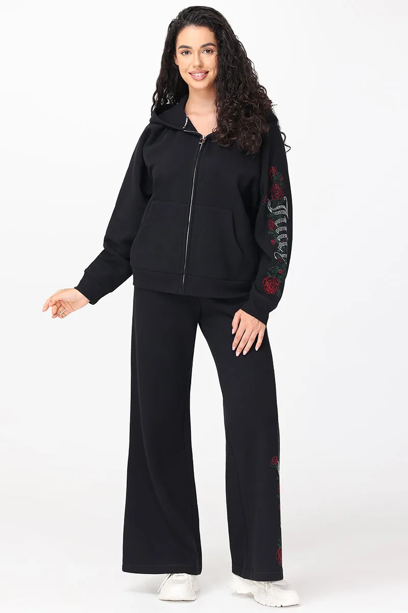 Roses Oversized Zip Front Hoodie sold by Juicy Couture product image thumbnail 5