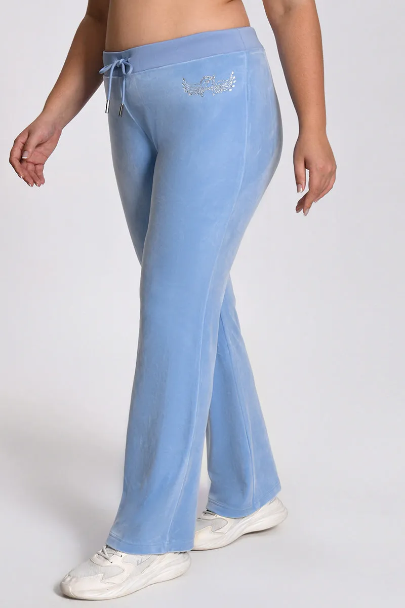Plus-Size Angel Couture Big Bling Velour Track Pants sold by Juicy Couture