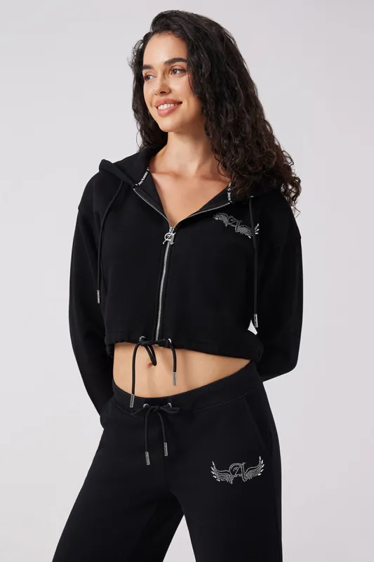 Angel Couture Cropped Fleece Hoodie sold by Juicy Couture