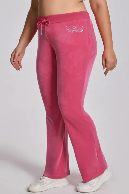 Plus-Size Angel Couture Big Bling Velour Track Pants sold by Juicy Couture