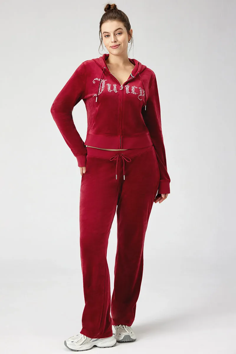 Plus-Size Mixed Crystals Velour Track Pants sold by Juicy Couture product image thumbnail 5