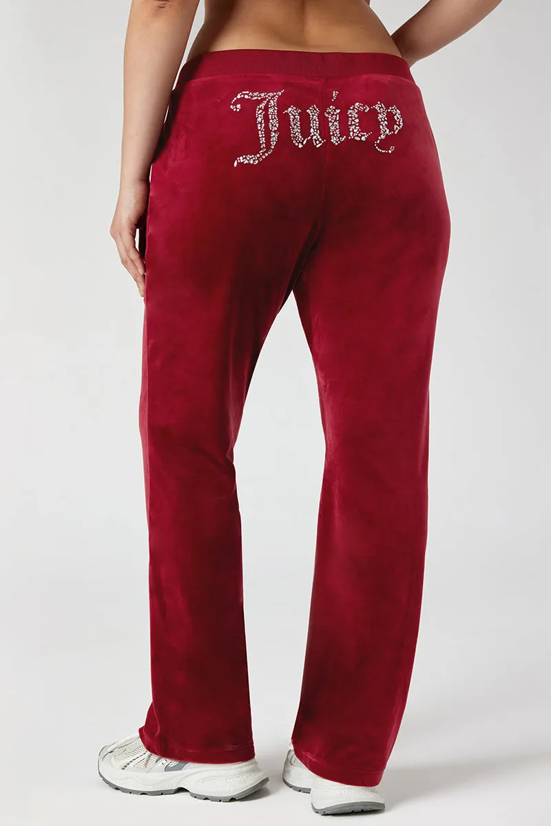 Plus-Size Mixed Crystals Velour Track Pants sold by Juicy Couture