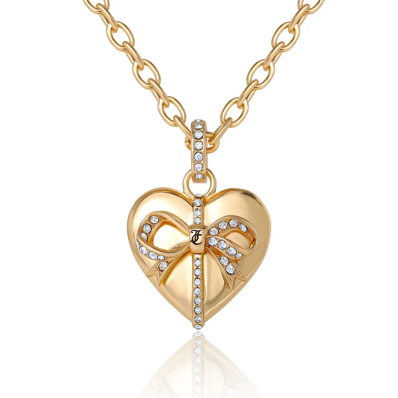 Gold-Tone Heart Charm Necklace sold by Juicy Couture