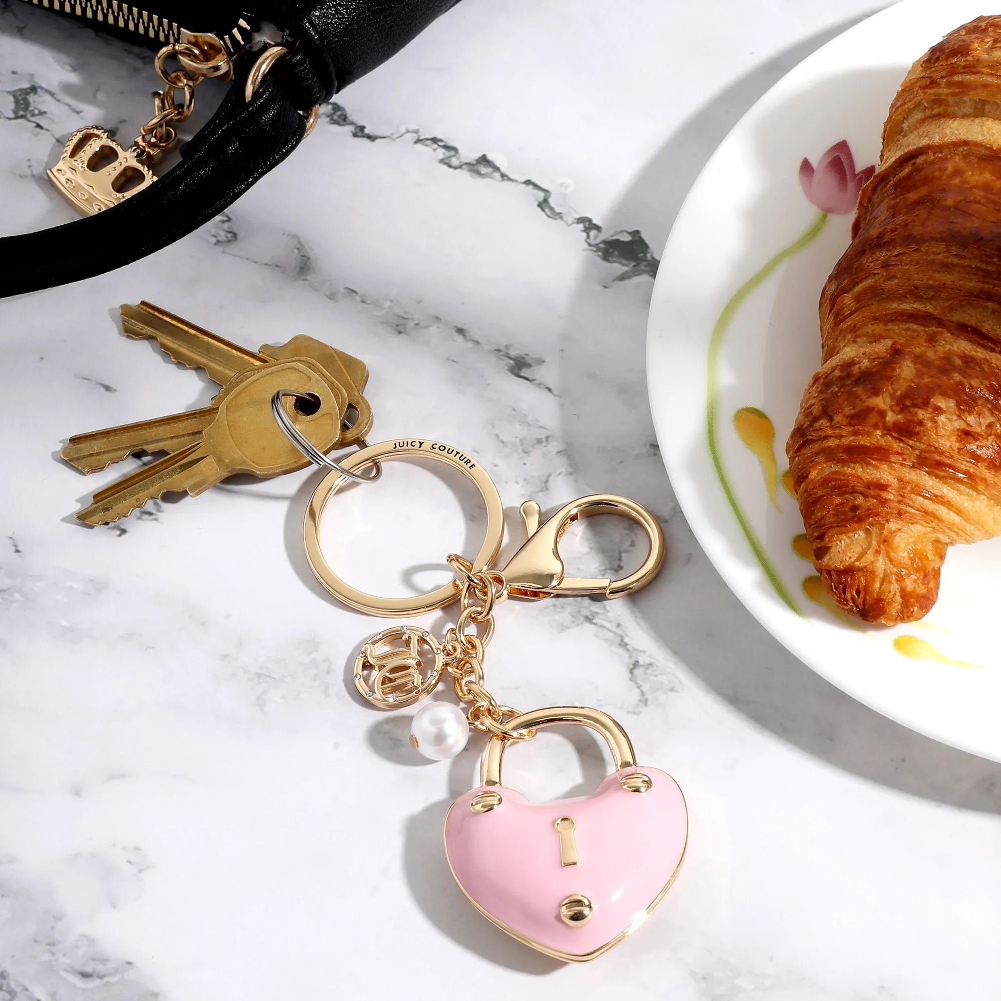 Pink Padlock Heart Keychain Bag Charm sold by Juicy Couture product image thumbnail 2