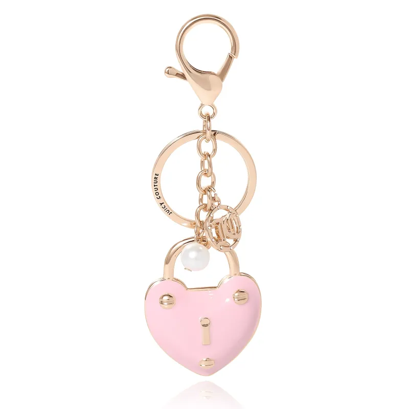 Pink Padlock Heart Keychain Bag Charm sold by Juicy Couture