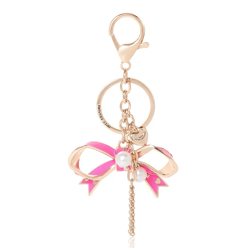 Pink Enamel Heart Keychain Bag Charm sold by Juicy Couture